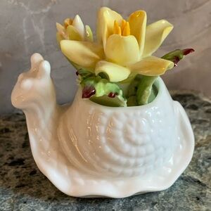 Bone China Snail Figurine Vintage Napcoware